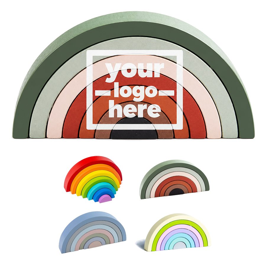 Flat-Bottomed Silicone Rainbow Toy