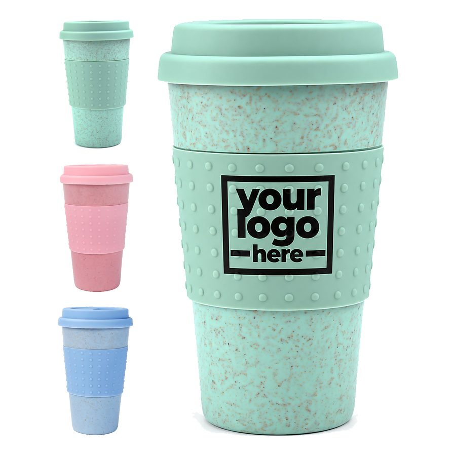Speckled Travel Tumbler With Raised-Dot Sleeve