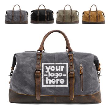 Canvas Duffel With A Contrasting Bottom Panel