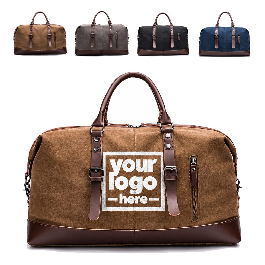 Canvas Travel Duffel With Detachable Shoulder Strap