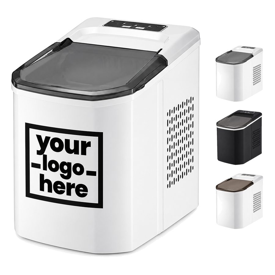 Two-Size Ice Maker With A Translucent Hinged Lid