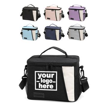 Dual-Zipper Lunch Cooler With Mesh Pockets
