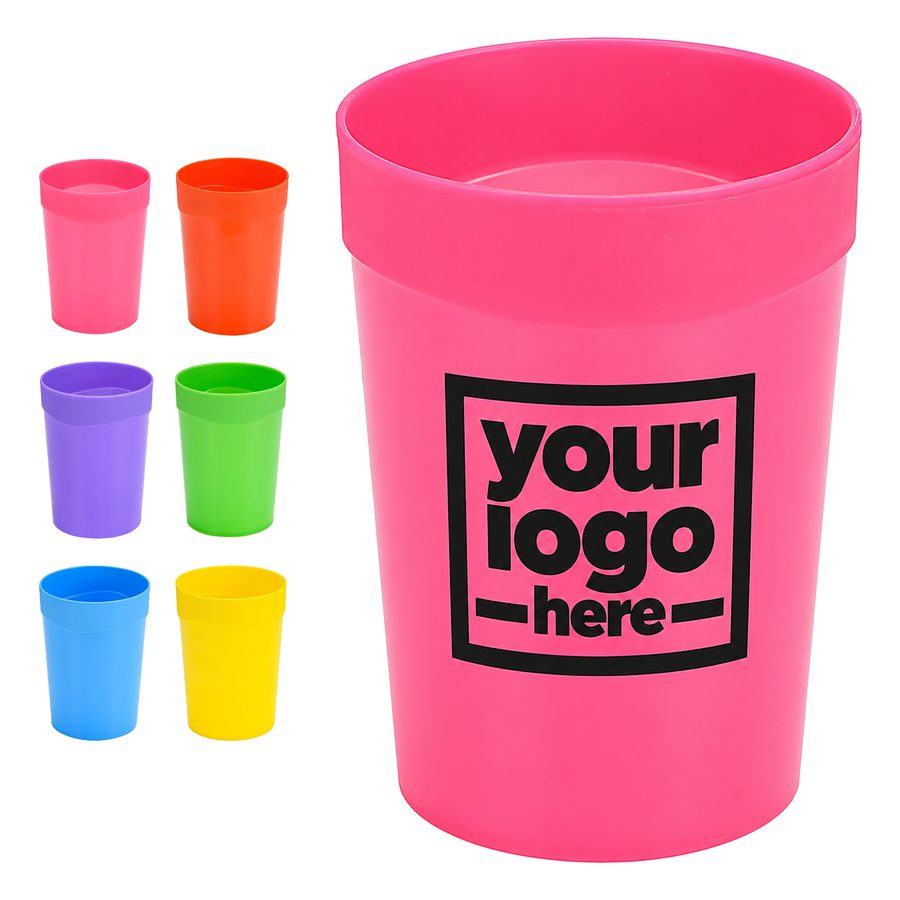 Wide-Band Plastic Drinking Cup