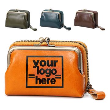 Metal-Frame Card Wallet With Front Coin Purse