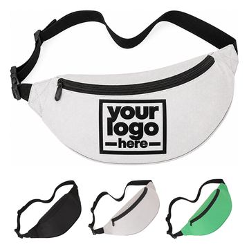 Crescent-Shaped Oxford Cloth Waist Bag