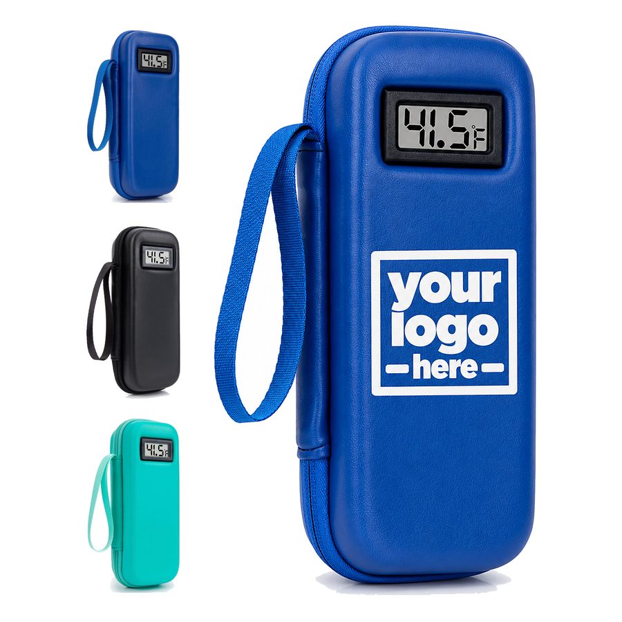 Wrist-Carried Insulin Case With Digital Temperature Display