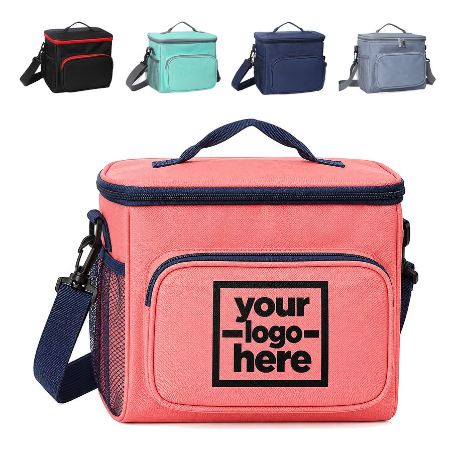 Double-Zip Lunch Cooler With A Detachable Shoulder Strap