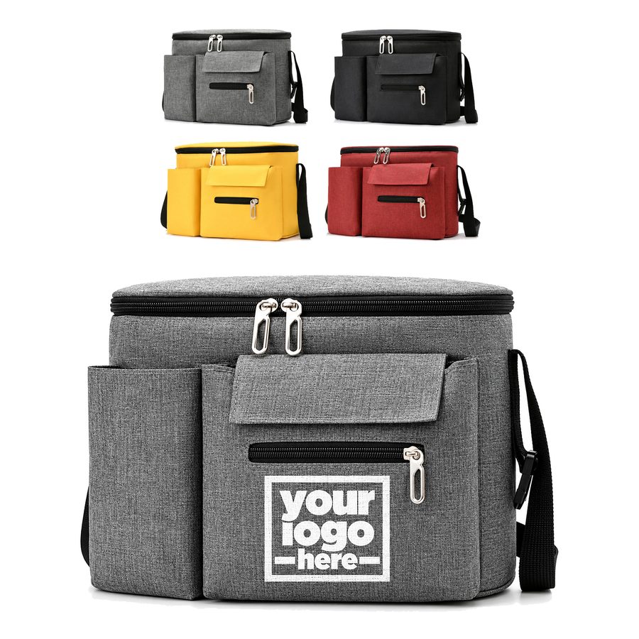 Three-Pocket Oxford Cloth Lunch Bag