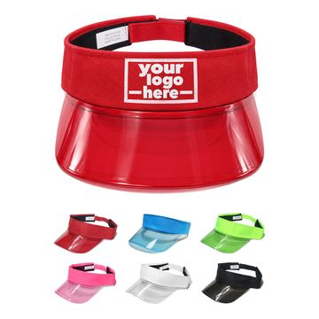 Translucent-Brim Sun Visor With A Fabric Forehead Band