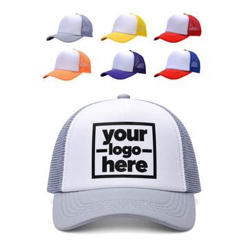 Mesh-Panel Trucker Hat With A Curved Brim
