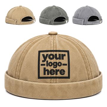 Rolled-Cuff Cotton Docker Cap