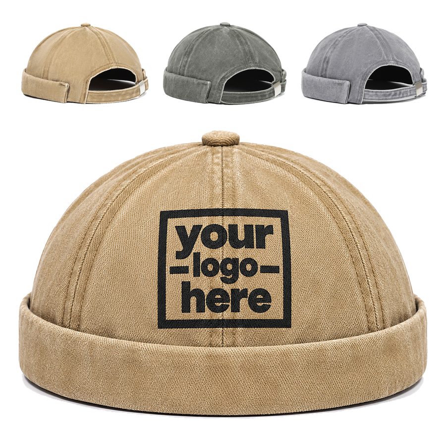 Rolled-Cuff Cotton Docker Cap