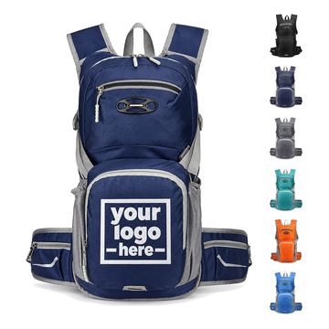 Nylon Backpack With Helmet-Carrying Panel
