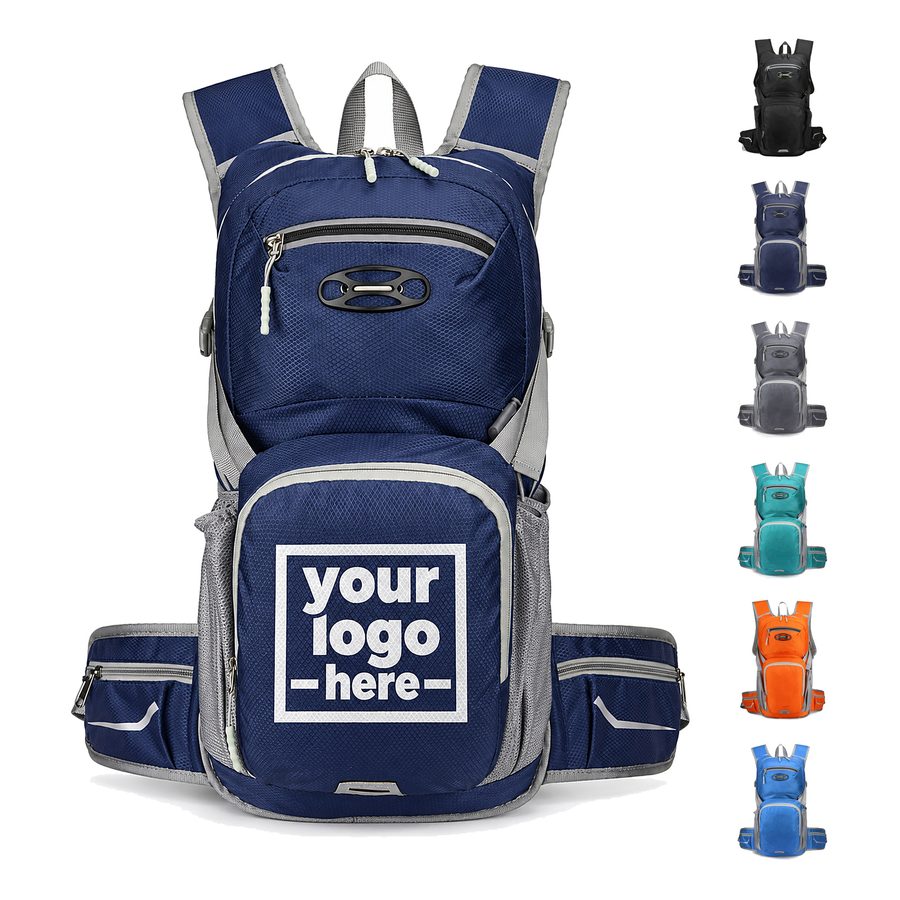 Nylon Backpack With Helmet-Carrying Panel