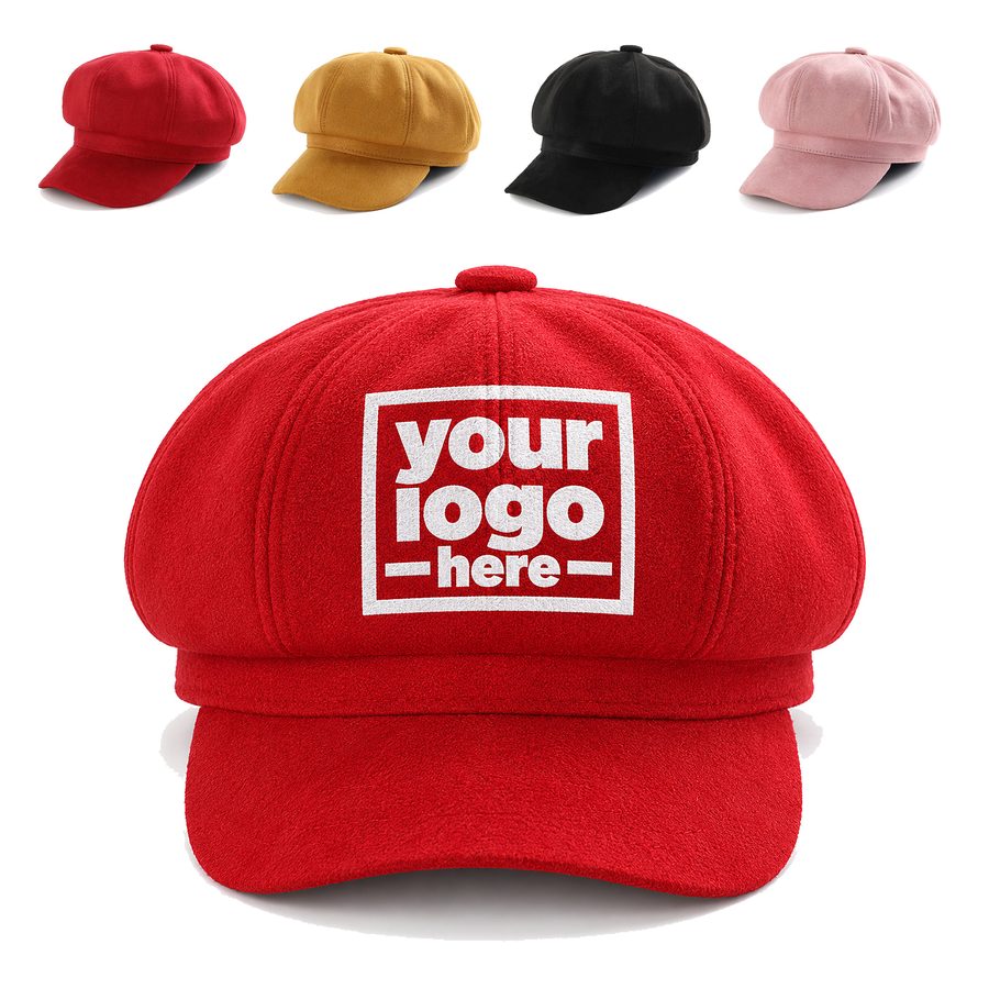 Lined Newsboy Cap