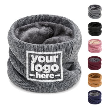 Plush-Lined Knit Neck Warmer