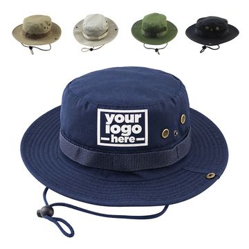 Polyester Boonie Hat With Adjustable Chin Cord