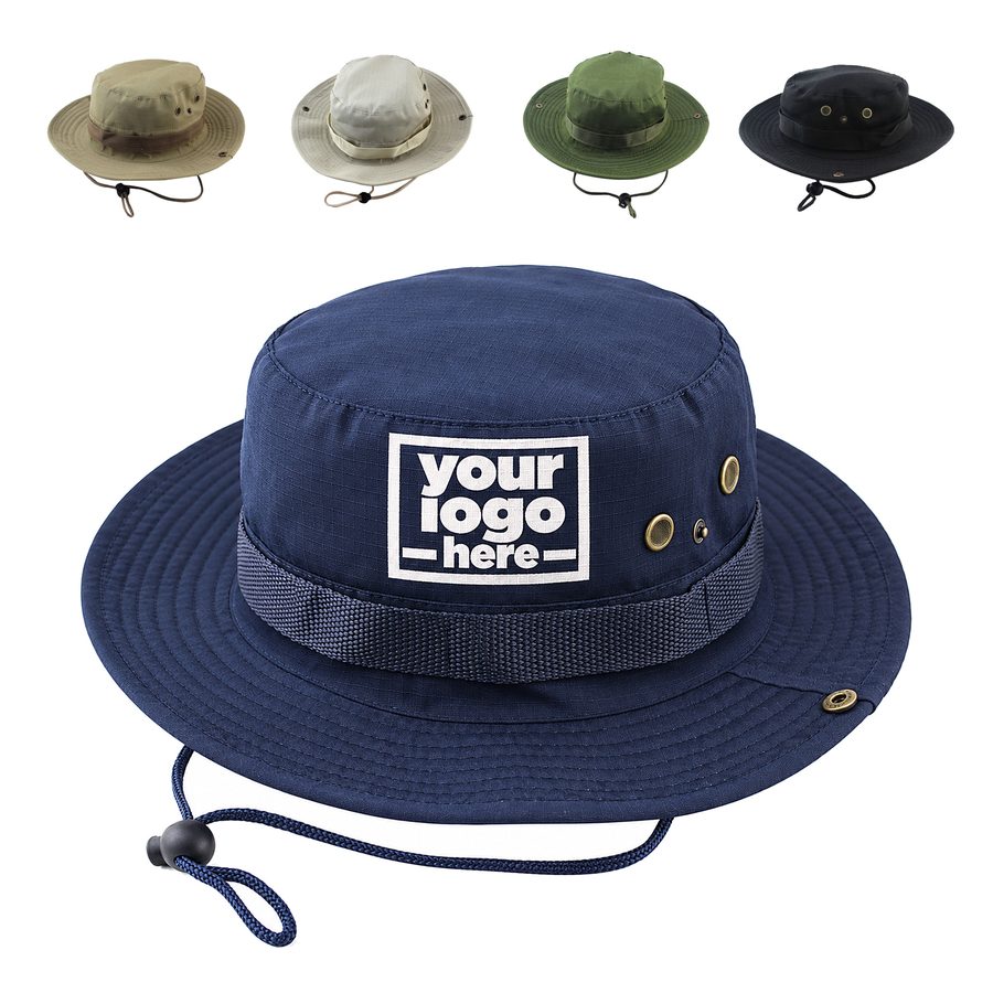 Polyester Boonie Hat With Adjustable Chin Cord