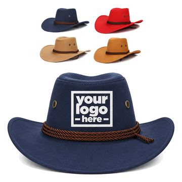 Cowboy Hat With A Rope Hatband And Chin Cord