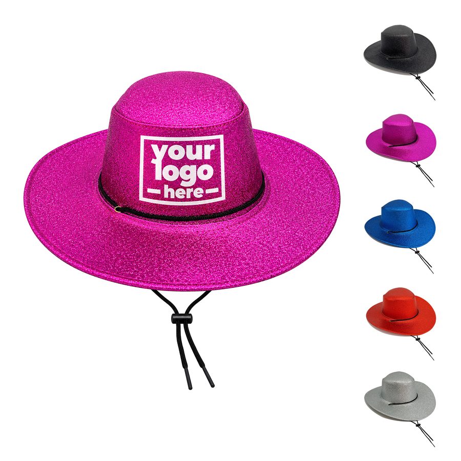 Glitter-Finish Cowboy Hat With An Adjustable Chin Cord