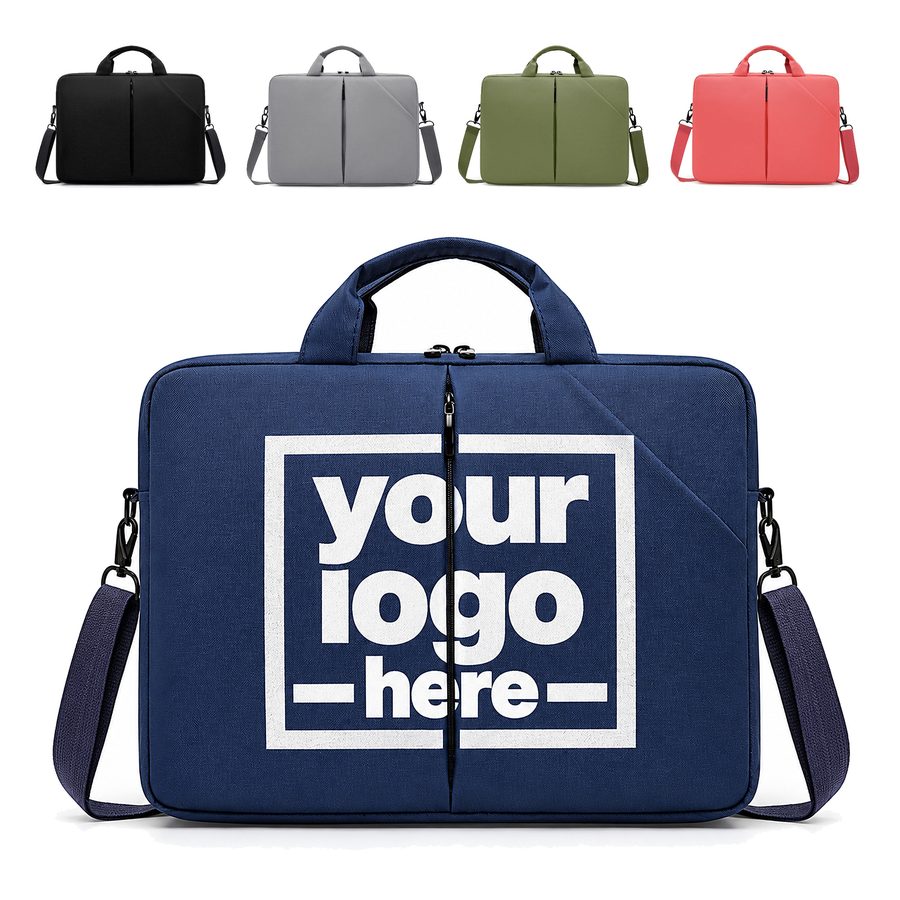 Dual-Handle Laptop Briefcase With Luggage Strap