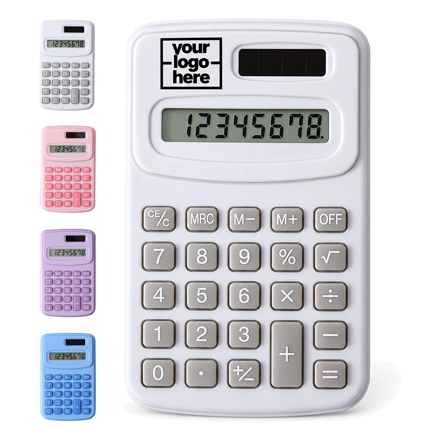 Rounded Desktop Calculator With Silicone Buttons