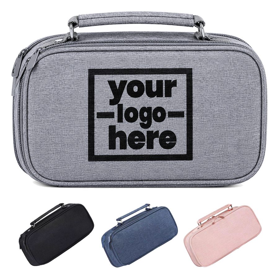 Two-Section Pencil Case With Carry Handle
