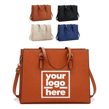 Structured Laptop Tote With Divided Interior