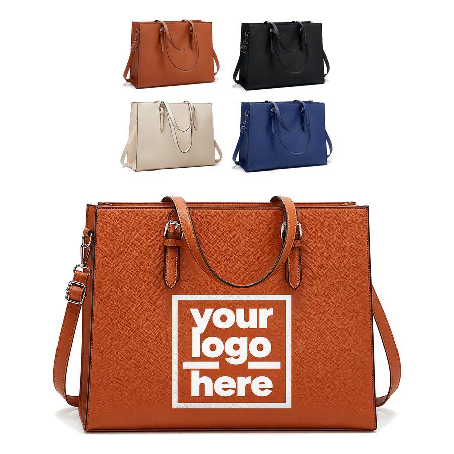 Structured Laptop Tote With Divided Interior