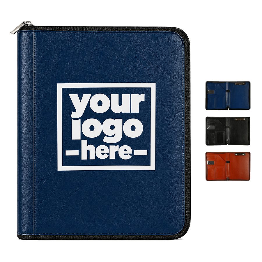 Zip-Around Portfolio With Document And Card Pockets