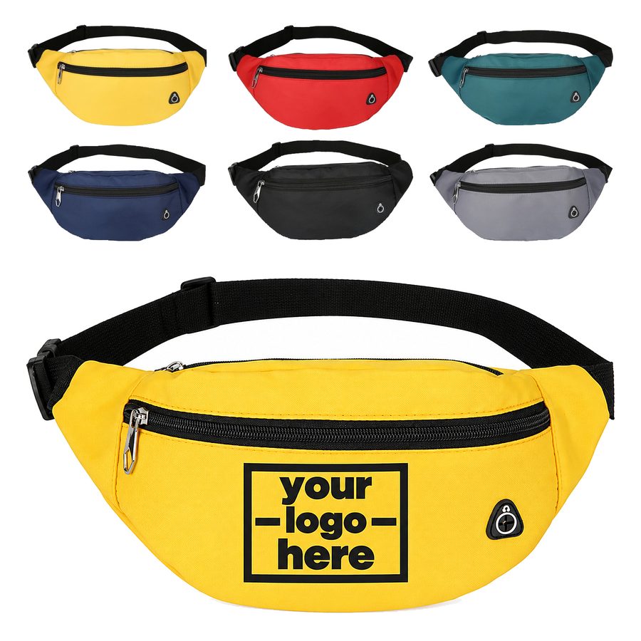 Curved Waist Pack With Earphone Cable Port