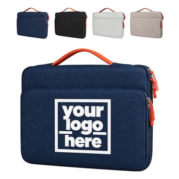 Gray Laptop Sleeve With Interior Slip Pockets