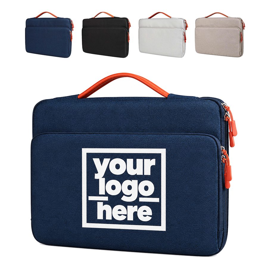 Gray Laptop Sleeve With Interior Slip Pockets
