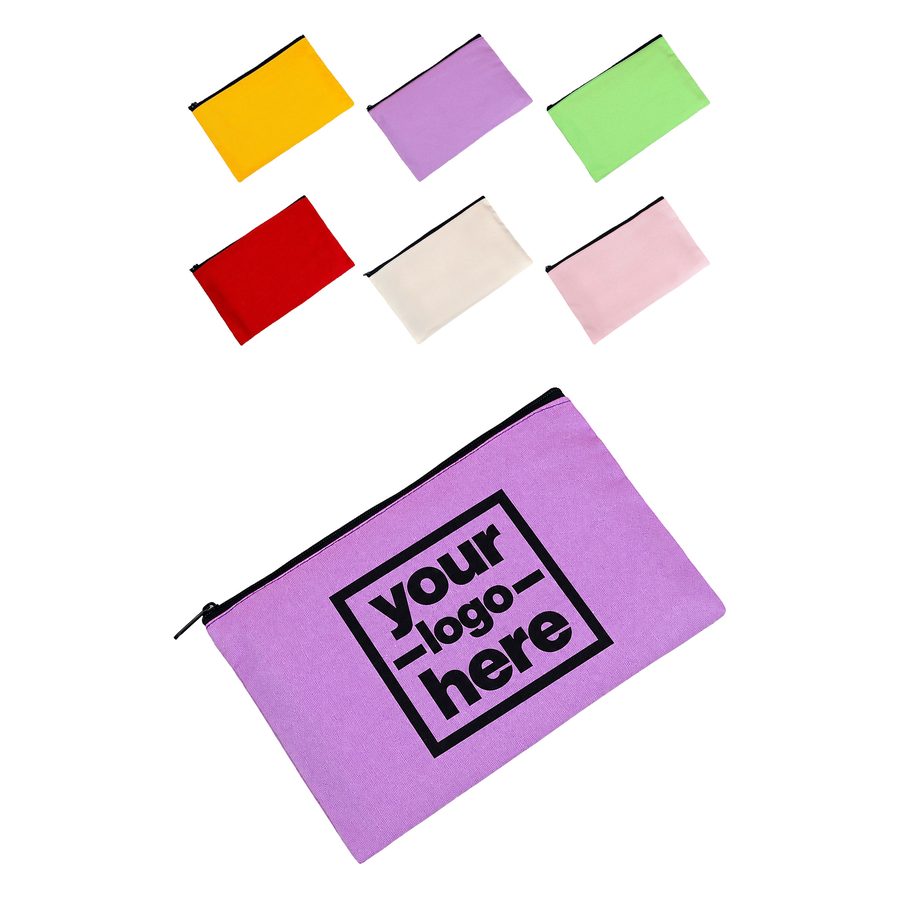 Rectangular Canvas Zipper Pouch