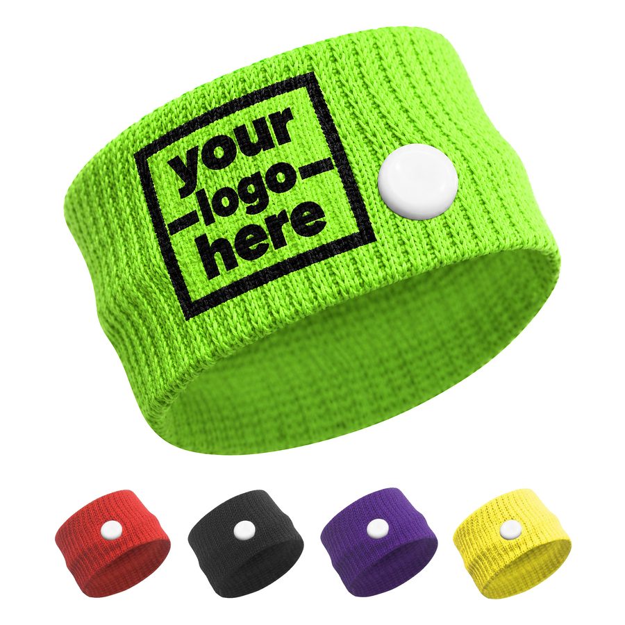 Cotton Wristband With A Round Pressure Button