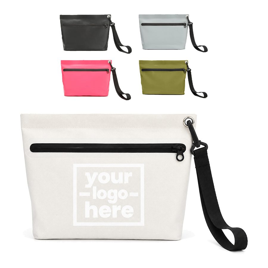 Front-Opening Wristlet Pouch With Gusseted Base