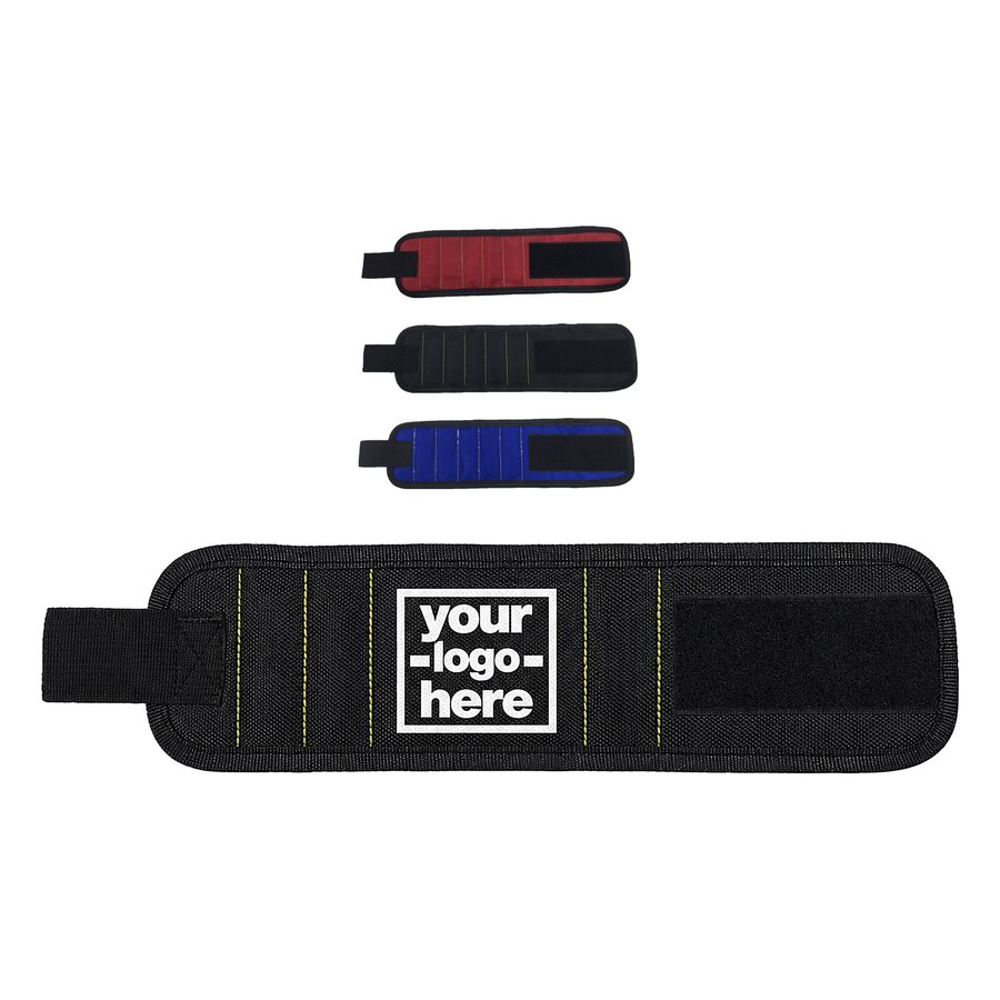 Adjustable Magnetic Wristband With Two Storage Pockets