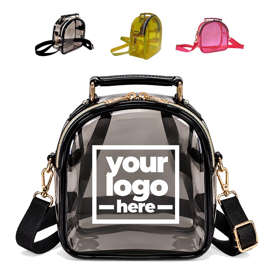 Curved-Top Clear Handbag