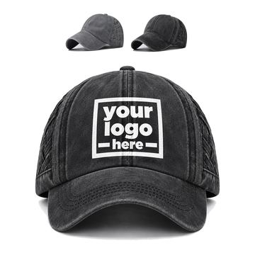 Cotton Ponytail Cap With Openwork Side Panels