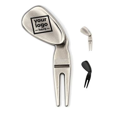 Wide-Grip Divot Tool With Fixed Prongs
