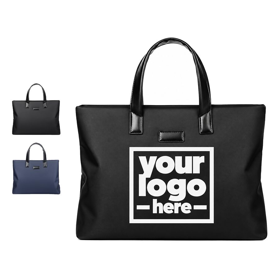 Nylon Office Tote With Divided Interior