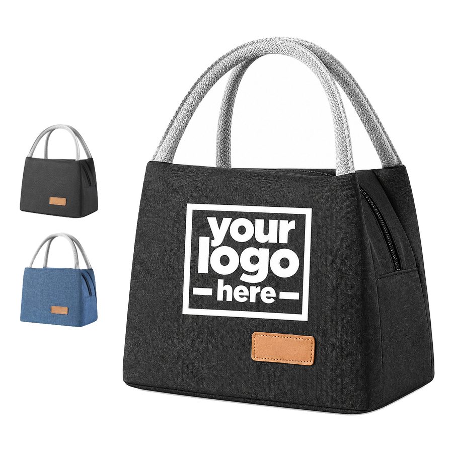 Lunch Tote With Rope Handles And A Wide Base