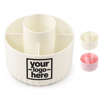 Five-Compartment Rotating Desktop Organizer