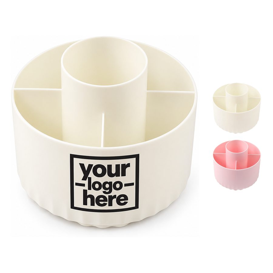 Five-Compartment Rotating Desktop Organizer