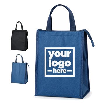 Foil-Lined Cooler Tote With Front Slip Pocket