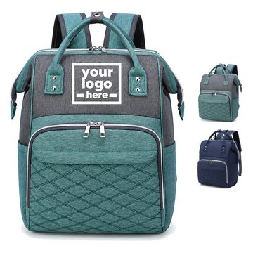 Quilted-Front Diaper Backpack