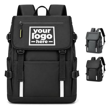 Dual-Buckle Flap Backpack With A Mesh Back Panel