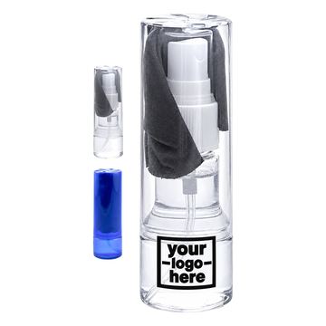 Lens Cleaner With Cap-Stored Microfiber Cloth