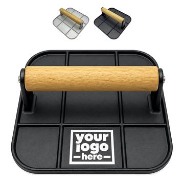 Burger Press With Wooden Grip