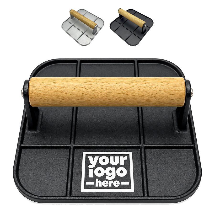 Burger Press With Wooden Grip